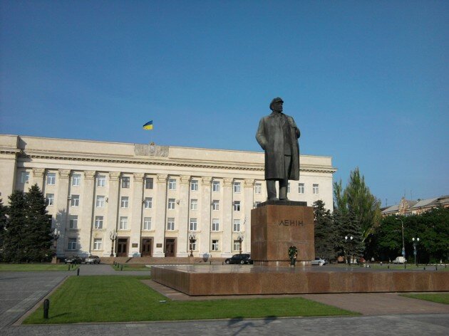 Głowny plac w Chersoniu. Autro: Łukasz Grajewski