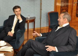 Georgian Prime Minister Bidzina Ivanishvili meeting with Estonia President Toomas Hendrik Ilves in Tallinn. source: Vabariigi Presidendi Kantselei. source: Facebook