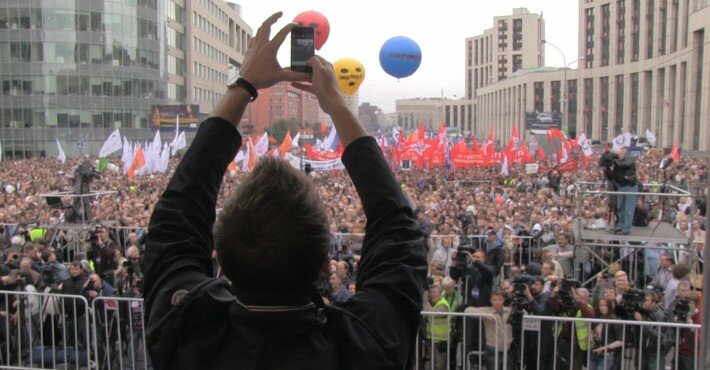 Navalny during a Protest, Source: Docs Against Gravity 2015